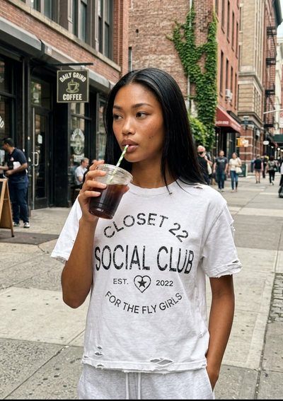 Social Club Distressed Tee